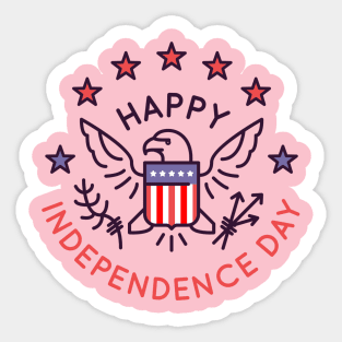 Independence Day american flag Sticker